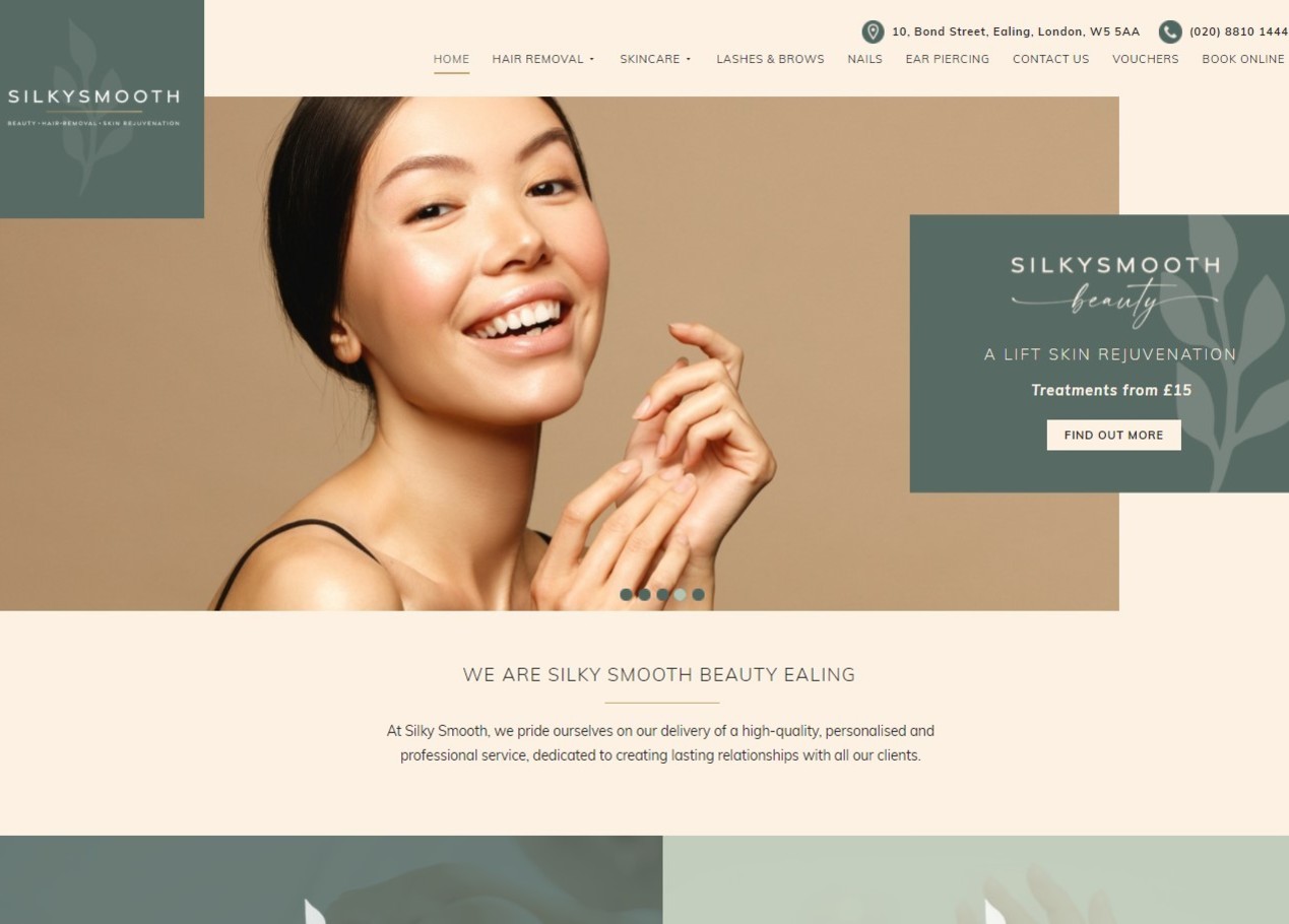A beauty clinic's website