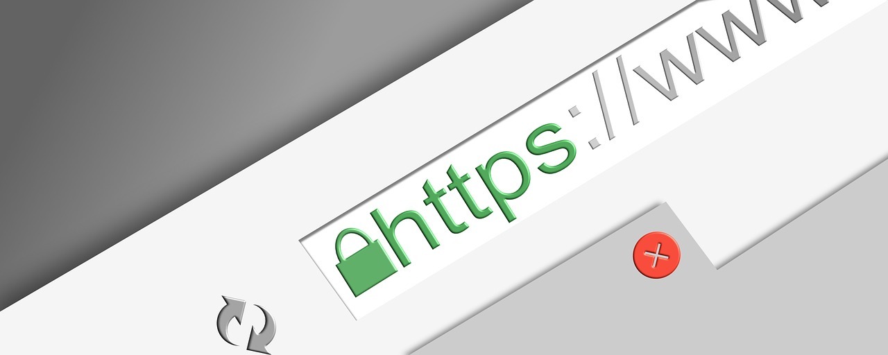 Image of a secure website address