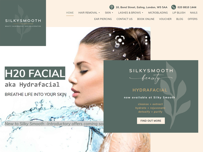 A website design by it'seeze for a beauty clinic